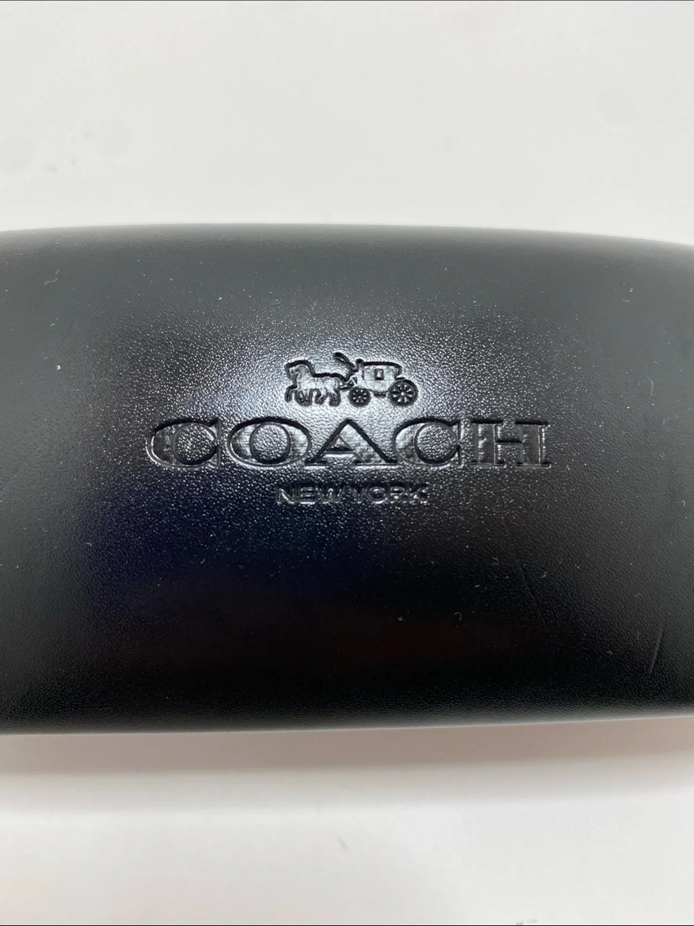 Coach Black Embossed Logo Sunglasses Case ONLY